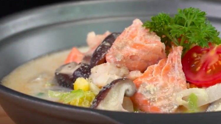 Sup Salmon Susu Kedelai
