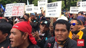 Buruh Datangi Anies Minta Tetapkan Upah Minimum Sektoral