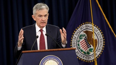 Federal Reserve Board Chairman Jerome Powell leaves after his news conference after a Federal Open Market Committee meeting in Washington, U.S., December 19, 2018. REUTERS/Yuri Gripas