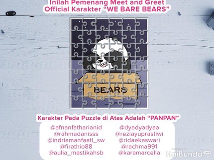 Inilah 10 Bunda Pemenang Meet & Greet Karakter We Bare Bears