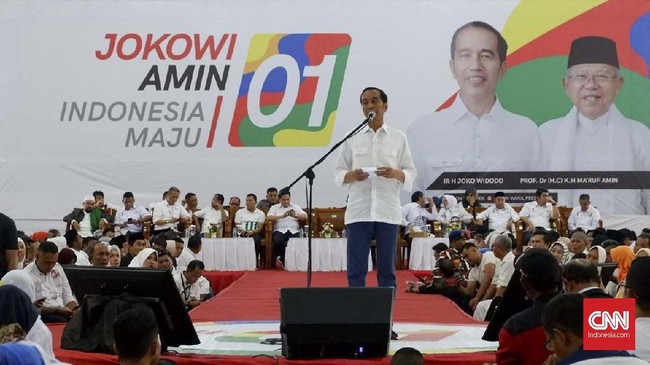Joko Widodo ingin melampaui perolehan suaranya di Makassar pada pilpres 2014 silam yang mencapai 71,41 persen.
