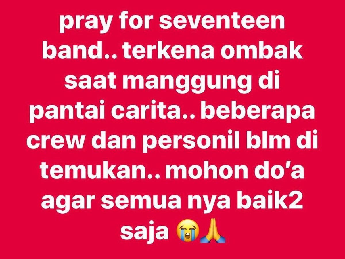 Indonesia berduka atas bencana tsunami di Anyer&comma; Banten&comma; pada Sabtu &lpar;22&sol;12&rpar; malam&period; Para selebriti pun mengucapkan rasa duka mereka kepada para korban bencana&period;
