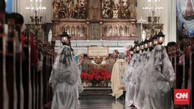 Gereja Katedral Selipkan Tema Bencana dalam Drama Misa Natal