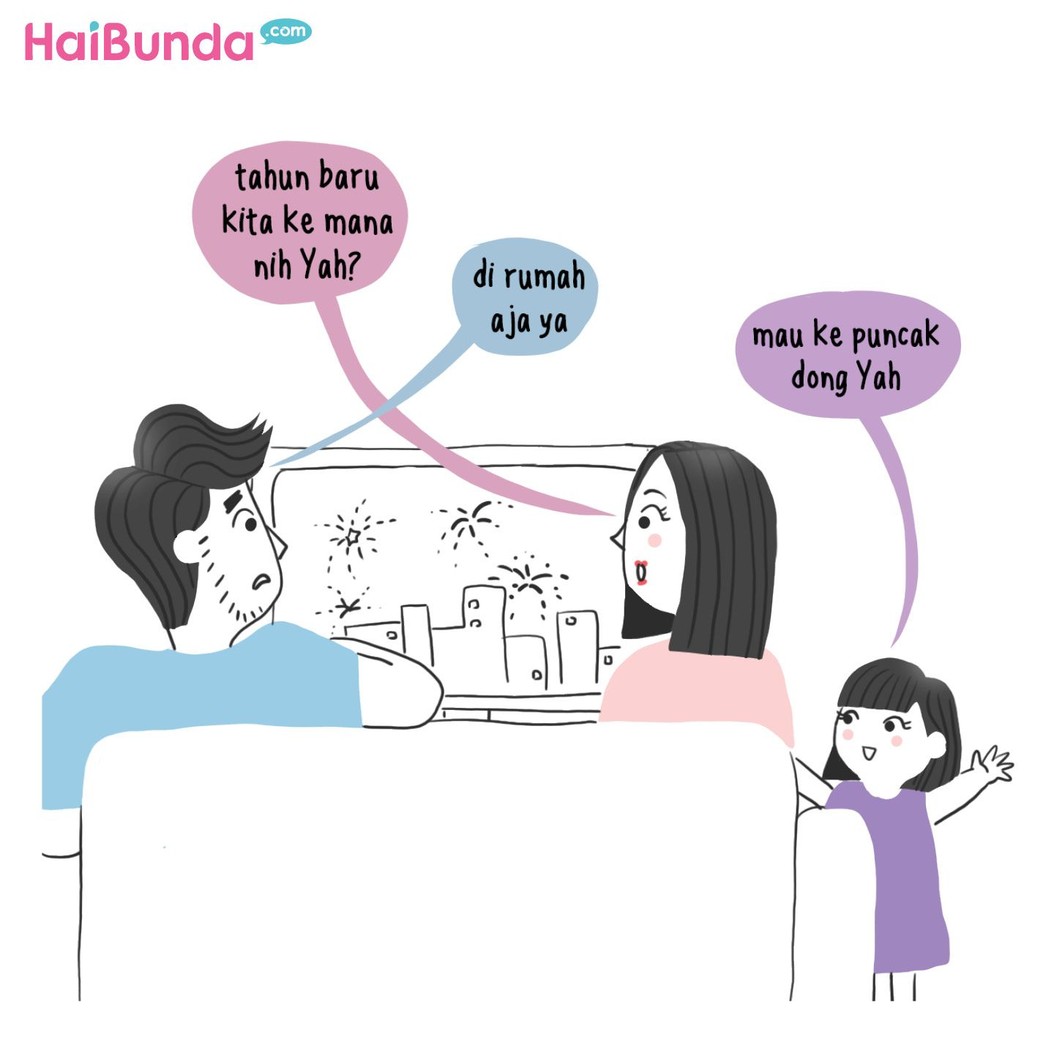 Begini cerita tahun baru di keluarga Bunda di komik ini. Cerita tahun baru di keluarga Bunda, Ayah, dan Kakak gimana?