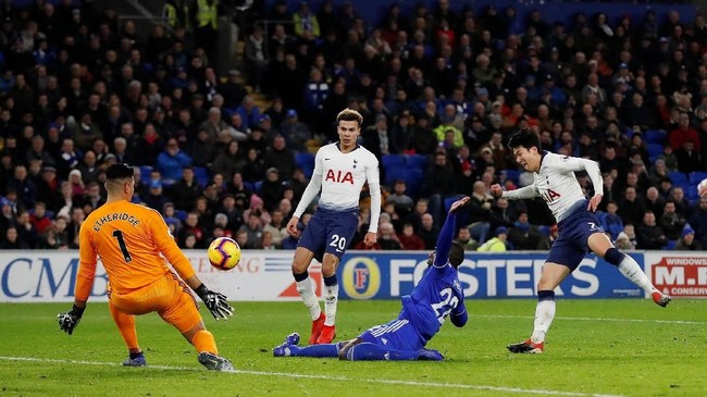 Tottenham Hotspur menang 3-0 atas Cardiff City dalam lanjutan kompetisi Liga Primer Inggris di Stadion Cardiff City, Rabu (2/1) dini hari WIB.