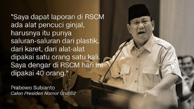 Geger Prabowo Soal Selang Cuci Darah di RSCM