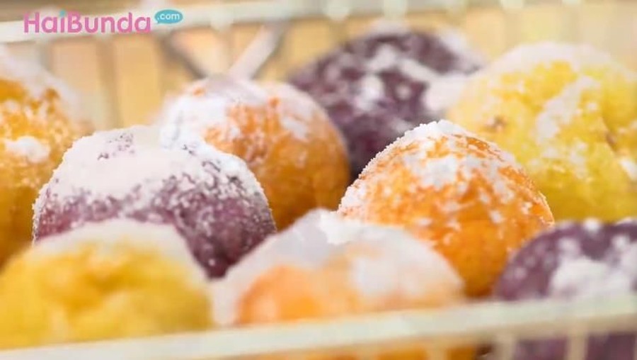 Resep Bola-bola Ubi Kopong Rainbow, Warna-warni Legit nan Menggoda