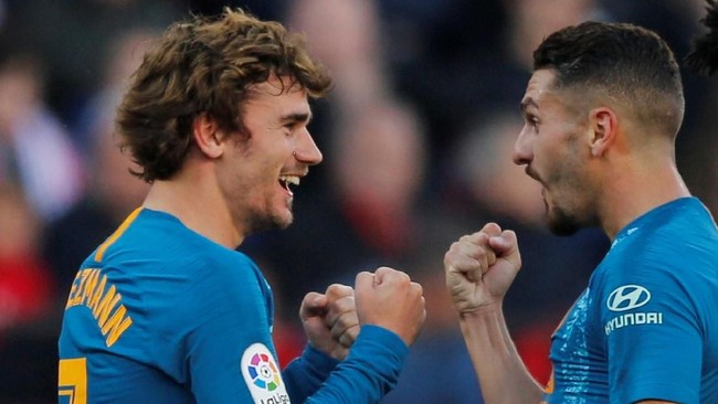 Duel Sevilla lawan Atletico Madrid dalam laga Liga Spanyol berakhir dengan skor imbang.