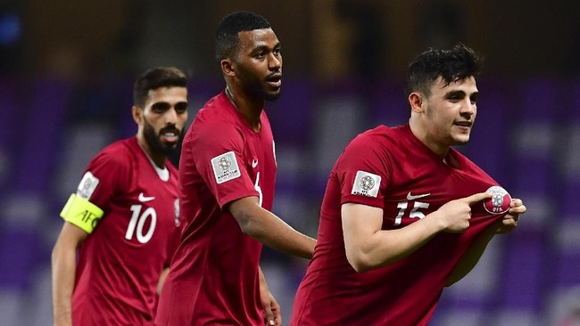 Timnas Qatar berhasil mengalahkan timnas Libanon dalam laga Piala Asia, Rabu (9/1).
