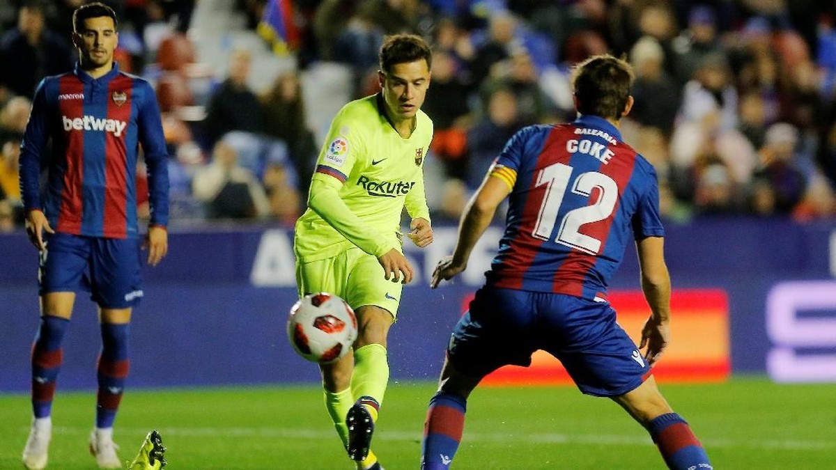 FOTO: Barcelona Tanpa Messi Tumbang di Tangan Levante