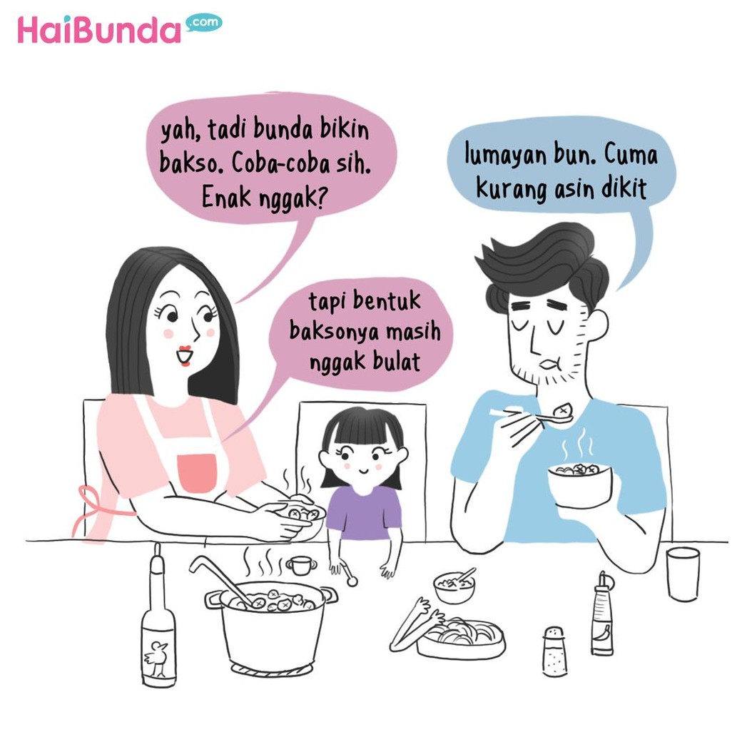 Siapa sangka, bakso bikinan Bunda bisa bikin ayah dan kakak melting. Masakan Bunda apa nih yang bikin kakak dan ayah melting?