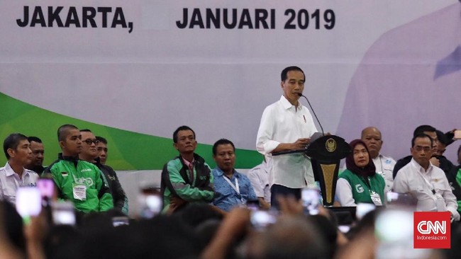 Jokowi menyatakan dirinya merasa jengkel ketika mendengar ada yang meremehkan profesi pengemudi transportasi daring.