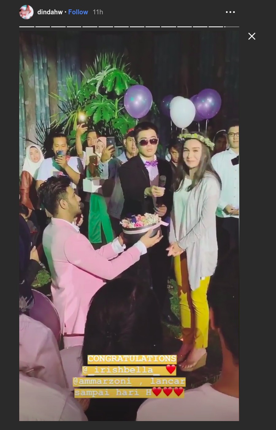 Irish Bella Deretan seleb ini dilamar oleh sang kekasih di tahun 2019 ini.