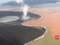 VIDEO: Pascaerupsi, Bentuk Anak Krakatau Mirip Tapal Kuda