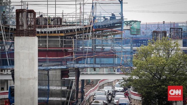 FOTO: Menengok Progres Pembangunan Proyek Stasiun LRT