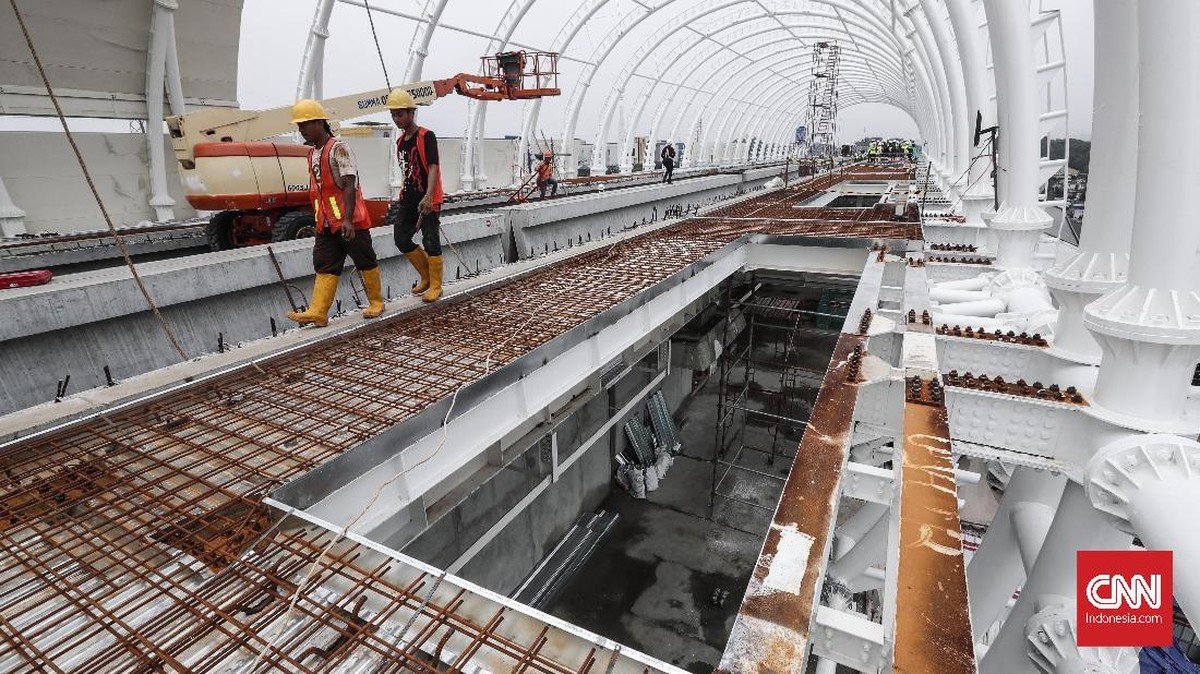 FOTO: Menengok Progres Pembangunan Proyek Stasiun LRT