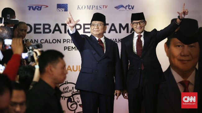 Prabowo-Sandi berjanji menganggarkan dana besar seperti Jepang untuk penanggulangan bencana jika terpilih sebagai presiden dan wakil presiden.