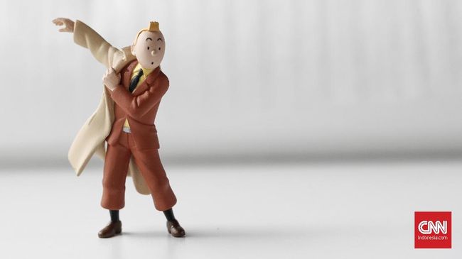 Tokoh sentral Petualangan Tintin. CNNIndonesia/Safir Makki