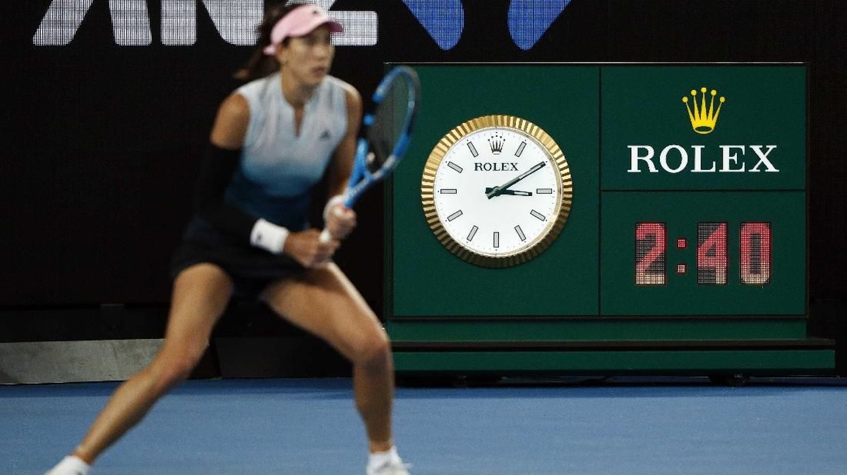 FOTO: Garbine Muguruza Kerepotan di Australia Terbuka 2019