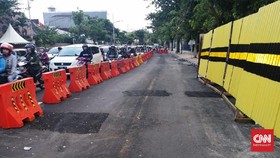 Jalan Raya Gubeng Surabaya Kembali Alami Retakan