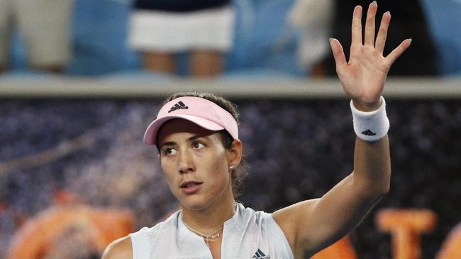 FOTO: Garbine Muguruza Kerepotan di Australia Terbuka 2019