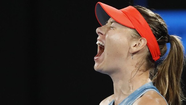 FOTO: Sharapova Taklukkan Wozniacki di Australia Terbuka