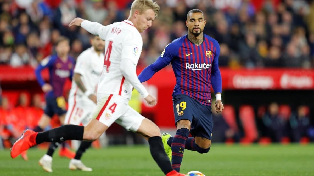 FOTO: Tanpa Messi, Barcelona Kalah dari Sevilla