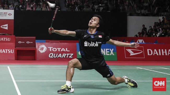Anthony Sinisuka Ginting kalah dari Ng Ka Long Angus pada babak pertama Fuzhou China Open 2019 yang berlangsung Selasa (5/11) siang WIB.