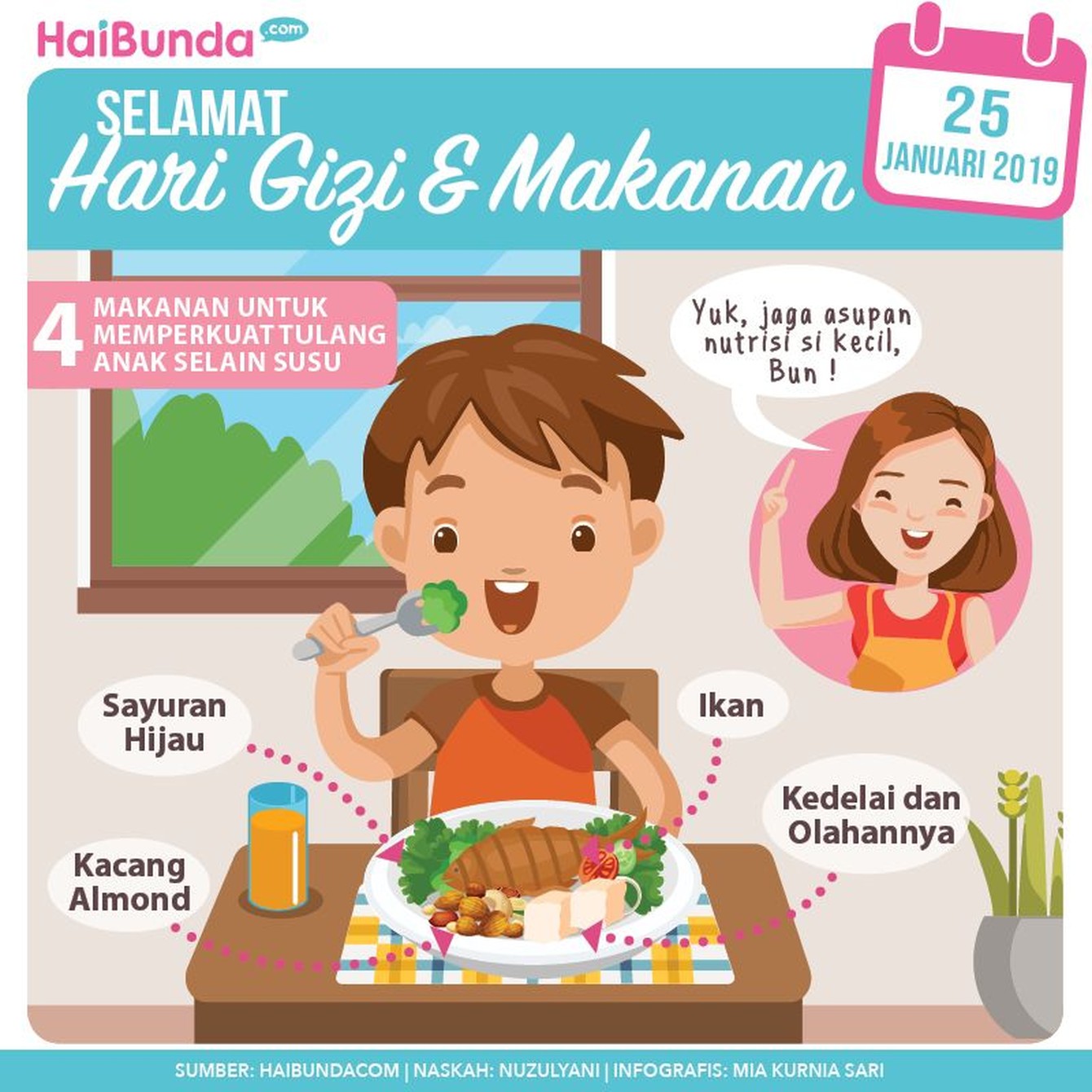 Agar tulang anak tumbuh kuat dan sehat, 4 asupan selain susu berikut penting banget Bunda berikan ke si kecil.