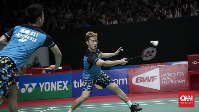 Kevin Sanjaya/Marcus Gideon mengaku harus fokus penuh sepanjang laga saat meraih kemenangan atas Mohammad Ahsan/Hendra Setiawan di final Indonesia Masters 2019.