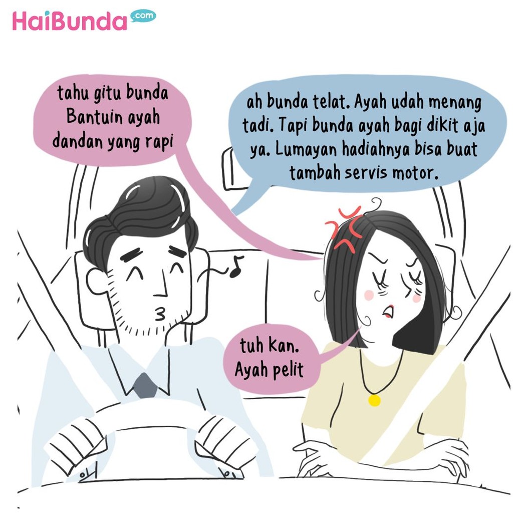 Penampilan ayah beda banget dan bikin Bunda jealous nih. Memang kenapa ya Bunda jealous alias cemburu?