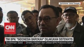 Tim BPN: 'Indonesia Barokah' Dilakukan Sistematis