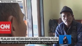 Pejalan Kaki Medan-Banyuwangi Diperiksa Polisi
