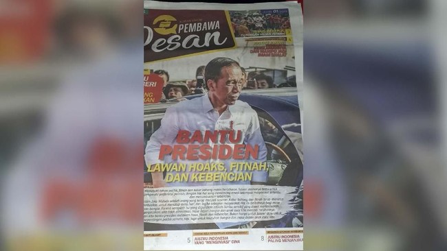 Bawaslu DKI menelusuri alamat tabloid yang membahas kampanye, 'Pembawa Pesan', yang dibagikan kepada warga Jaksel, Minggu (30/1).