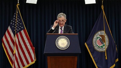 Federal Reserve Chairman Jerome Powell holds a press conference following a two day Federal Open Market Committee policy meeting in Washington, U.S., January 30, 2019. REUTERS/Leah Millis