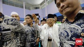Ma'ruf Amin Sindir Beda Penyambutan Pesantren kepada Prabowo