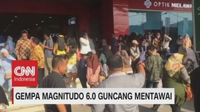 Gempa 6,0 Magnitudo Guncang Mentawai