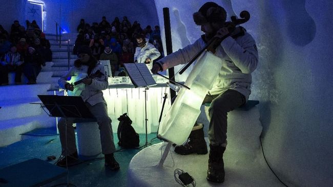 FOTO: Merdu Musik dari Kristal Es