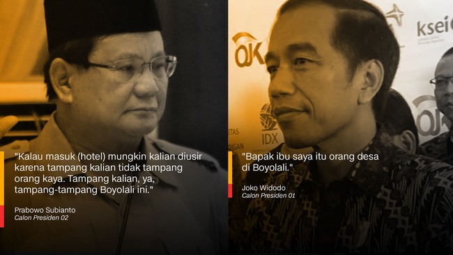 Prabowo Subianto dan Joko Widodo.