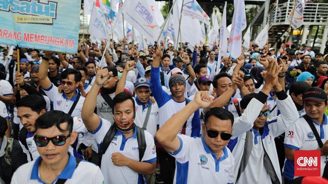 KSPI mengaku tak pernah diajak berdiskusi oleh pemerintah terkait penyusunan Omnibus Law RUU Cipta Kerja.