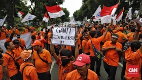 FOTO: Demonstrasi Karyawan PT Pos Indonesia