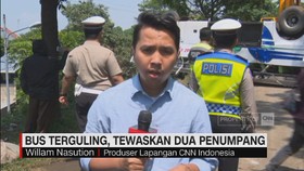 Bus Terguling di Cicalengka, Dua Penumpang Tewas