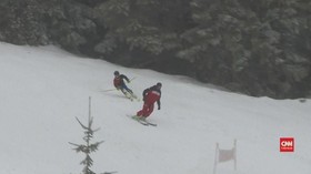 VIDEO: Resor Ski di Prancis Bertahan Hadapi Kondisi Salju