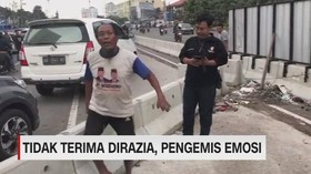Tak Terima Dirazia, Pengemis Emosi