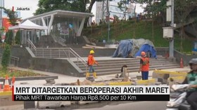 MRT Ditargetkan Beroperasi AKhir Maret