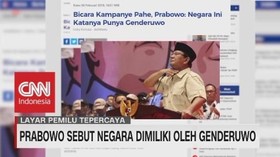 Prabowo Sebut Negara Dimiliki Oleh Genderuwo