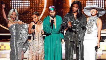 Buka Grammy Awards 2019, Michelle Obama Beri Pesan Menyentuh