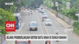 Jelang Pemberlakuan Sistem Satu Arah di Dukuh Bawah Jakarta
