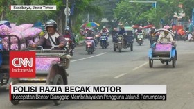 Becak Motor Resmi Dilarang, Polisi Gelar Razia