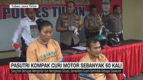 Pasutri Kompak Curi Motor 60 Kali